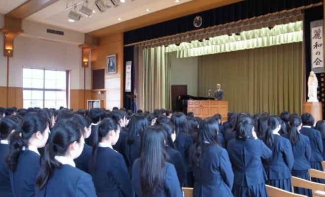 福山暁の星女子中学校・高校の制服写真画像まとめ・レビュー口コミ評判・生徒の着こなし・夏服冬服詳細情報